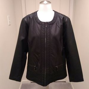 Christopher & Banks Foux Leather Jacket.